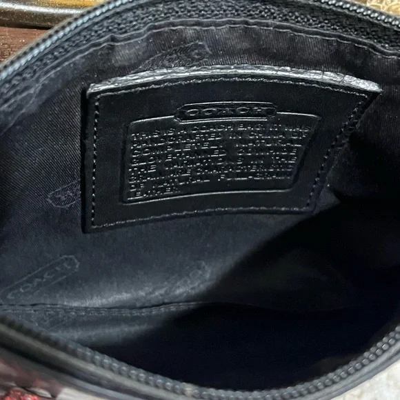 COACH Vintage Black Leather Cosmetic Case GUC! - Picture 10 of 12